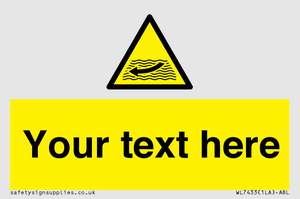 Custom Warning strong river flows